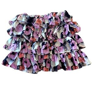 Crewcuts Silk Tiered Guazy Skirt Sz 10